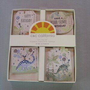 Set of 20 Birthday Gift Tags - Dinosaur motif by C&C california